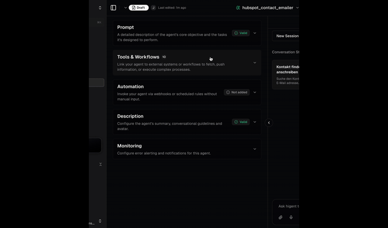 Sales-Agent erstellen Demo